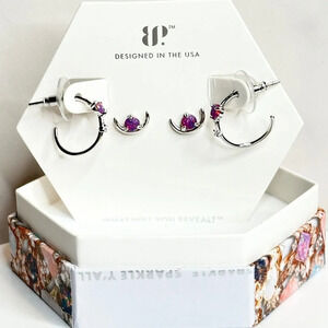 Bomb Party October 2023 I'm Speechless Purple Fire Opal Earrings RBP6572 NWT